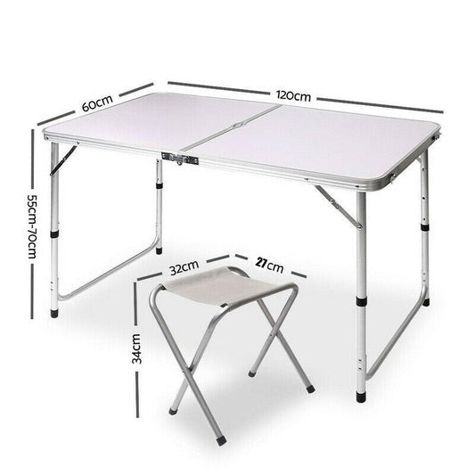 Portable Folding Outdoor Camping Picnic Bbq Table And 4Pcs Chairs Set - Direct On Sale