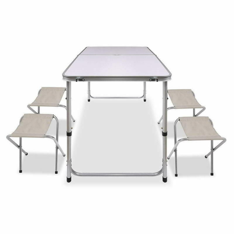 Portable Folding Outdoor Camping Picnic Bbq Table And 4Pcs Chairs Set - Direct On Sale