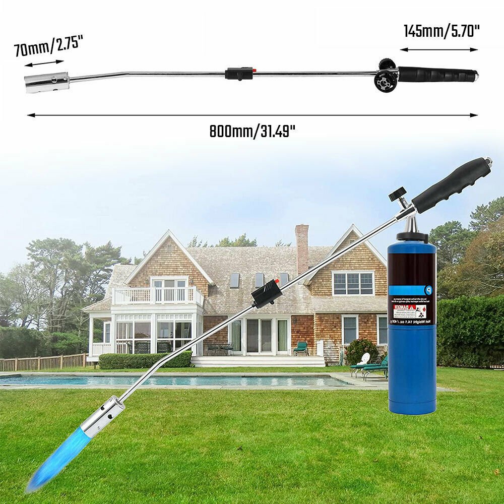 Portable Propane Weed Burner Torch with Piezo Ignition – Adjustable Flame Control for Efficient Weed Removal - Direct On Sale