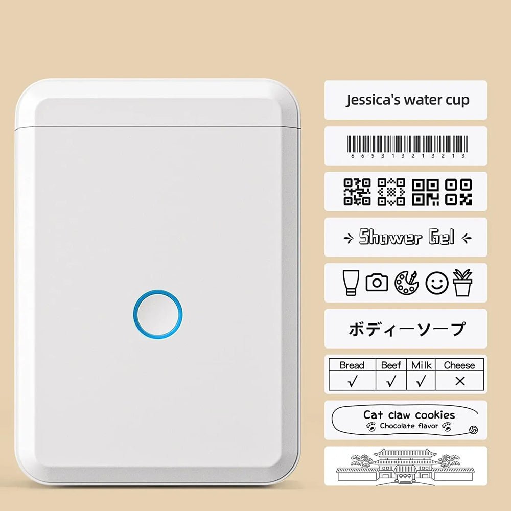 Portable Wireless Label Maker Machine App Support - USB Rechargeable - Direct On Sale