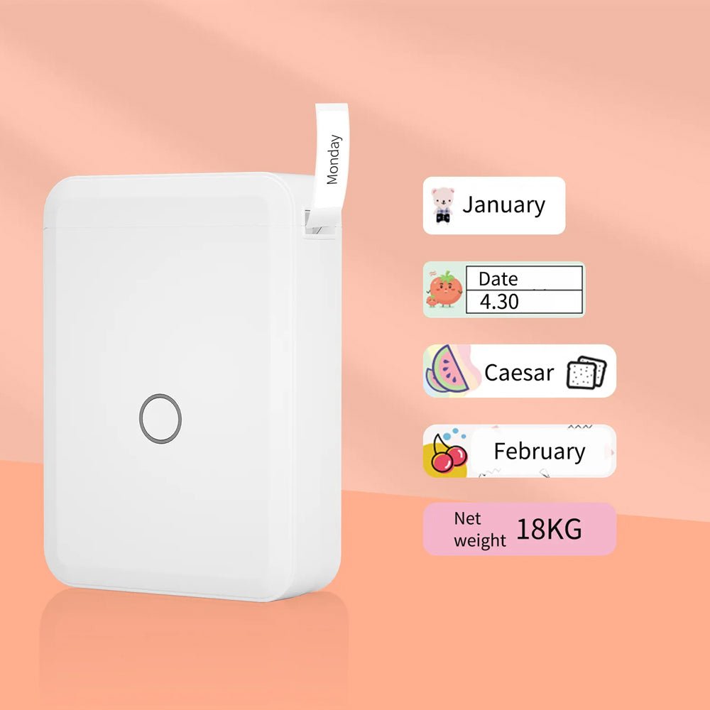 Portable Wireless Label Maker Machine App Support - USB Rechargeable - Direct On Sale