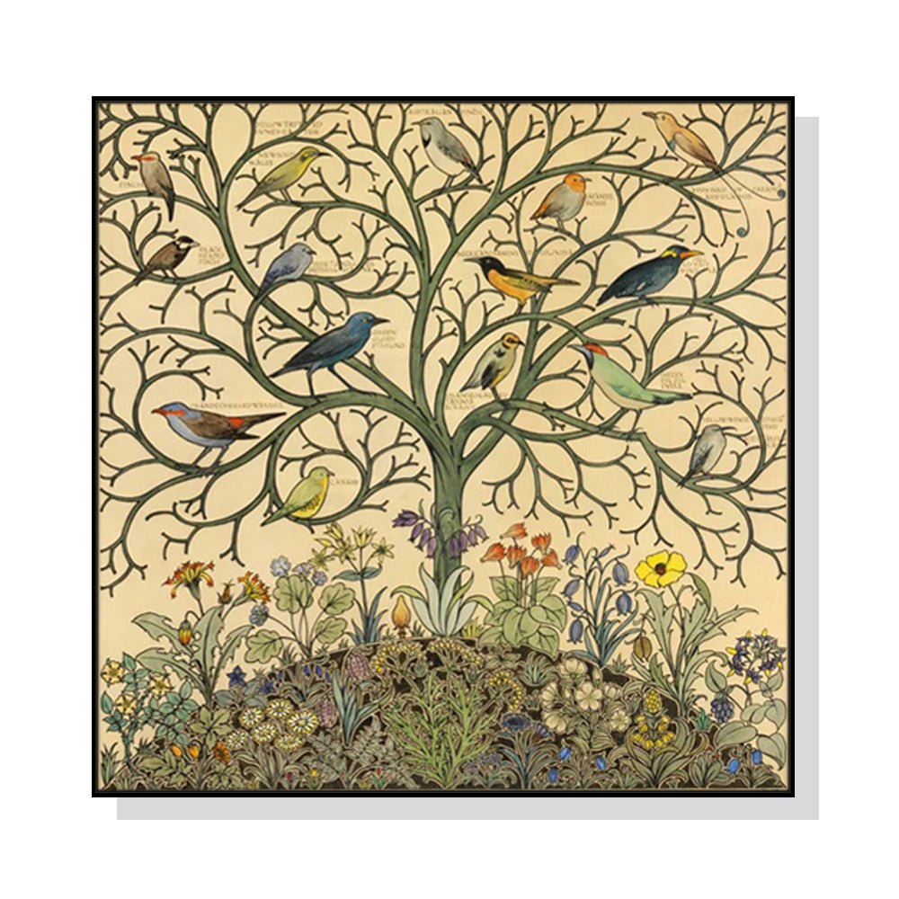 Premium Tree Of Life Black Frame Canvas Wall Art - Direct On Sale