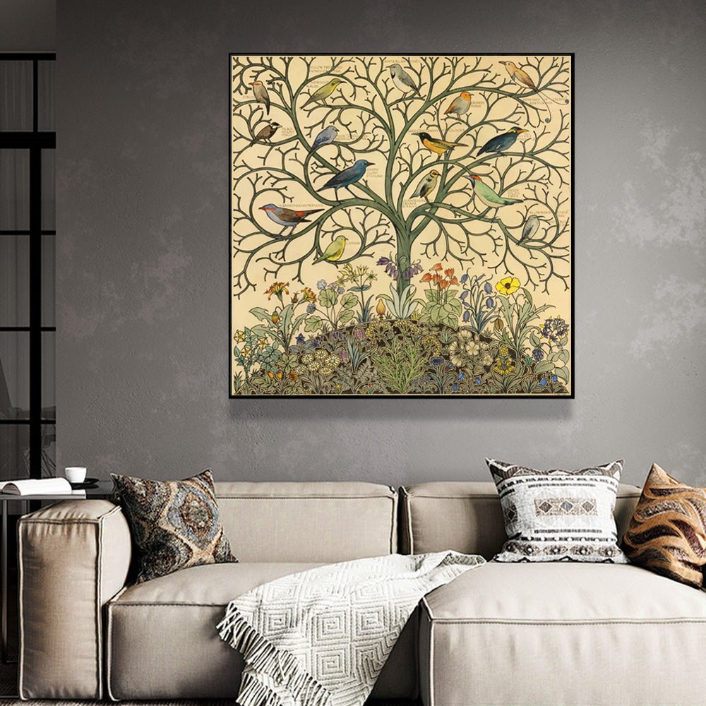 Premium Tree Of Life Black Frame Canvas Wall Art - Direct On Sale