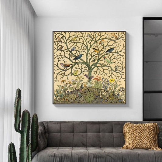 Premium Tree Of Life Black Frame Canvas Wall Art - Direct On Sale
