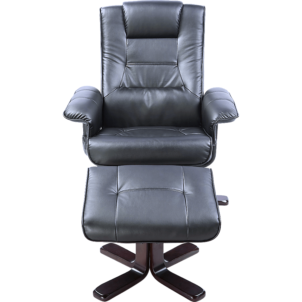 PU Leather Massage Chair Recliner Ottoman Lounge Remote - Direct On Sale