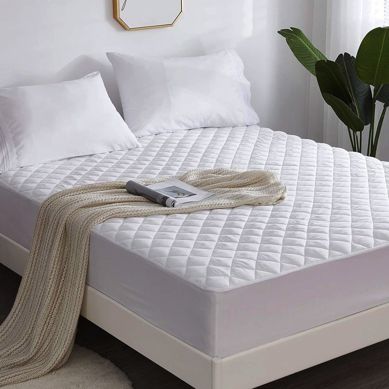 Quilted Cotton Waterproof Mattress Protector With Bed Cover - Direct On Sale