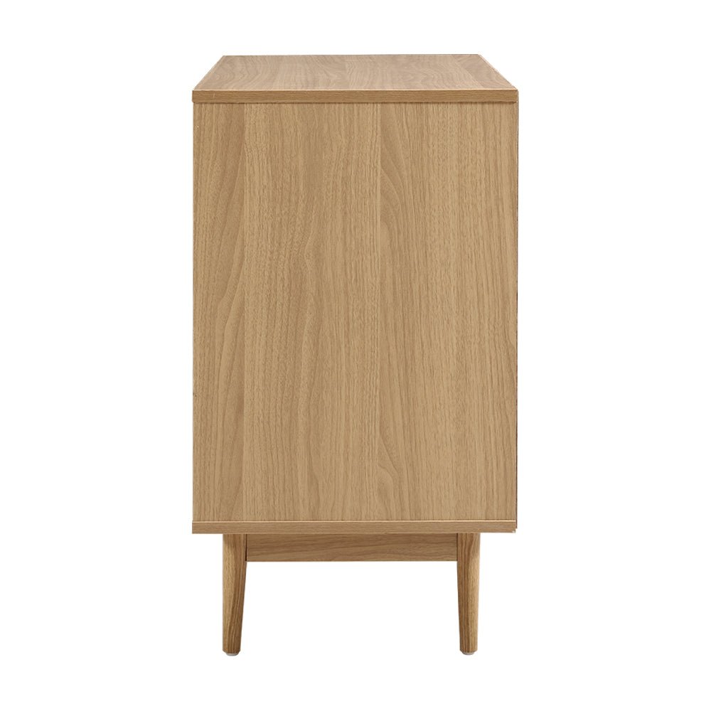Rattan Buffet Sideboard Cabinet Kitchen Cupboard Storage - Direct On Sale