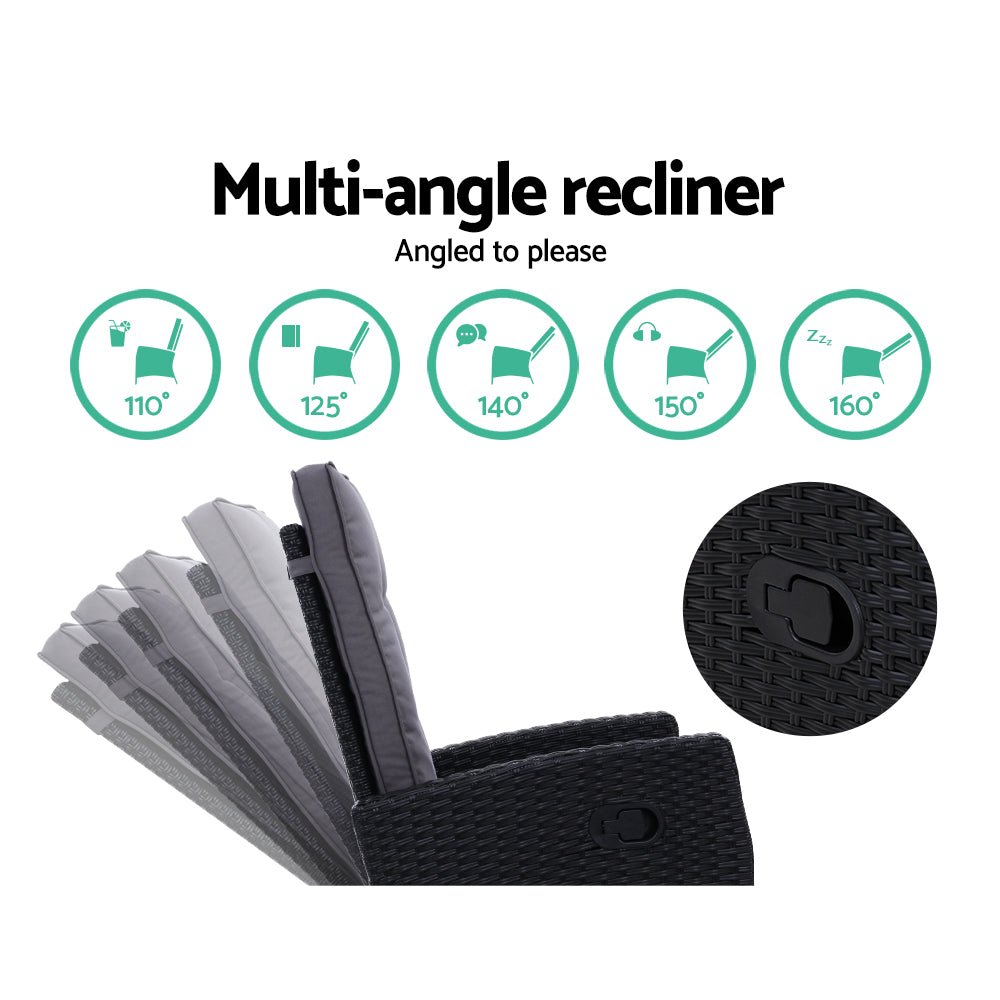 Recliner Chair Sun lounge with Ottoman - Direct On Sale