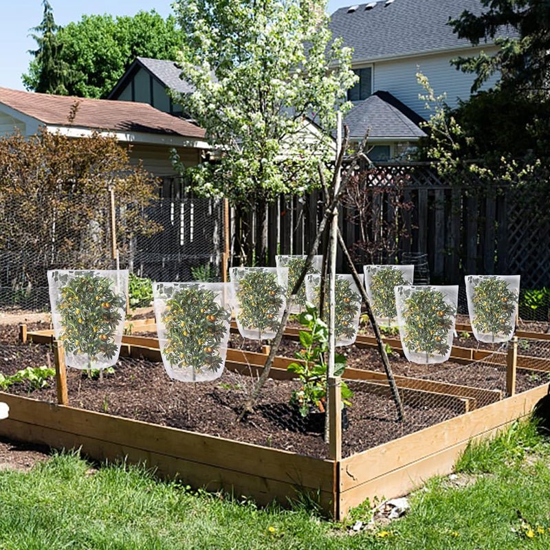 Reusable Plant Fruit Protect Drawstring Net Bag Mesh Insect Pest Barrier - Direct On Sale