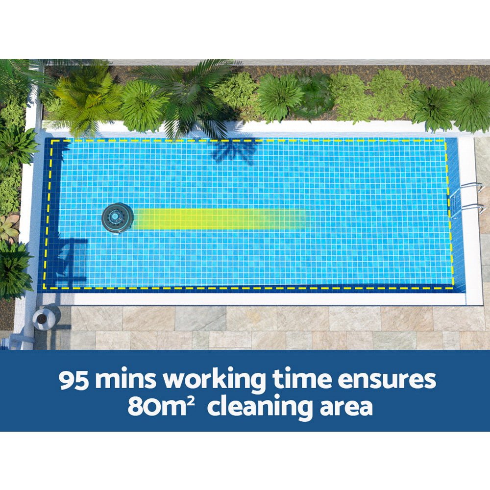 Robotic Pool Cleaner Automatic Vacuum Swimming Robot Filter Cordless - Direct On Sale