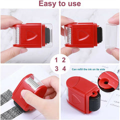 2x Confidential Privacy Data Protection Stamp Roller
