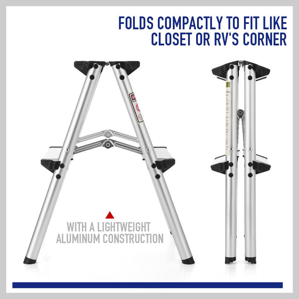 2 Ladder Rv Lightweight 2-Step Folding Ladder — Home/ Caravan / RV Step Ladder (2 ...
