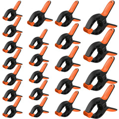 20Pc Heavy Duty Spring Clamps Set 3 Sizes Non-Slip Grip TPR Handle Tool