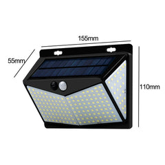 Outdoor 208 LED Solar PIR Motion Sensor Wall Light