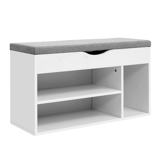 Shoe Cabinet Bench Shoes Organiser Storage Rack Shelf White Cupboard Box - Direct On Sale