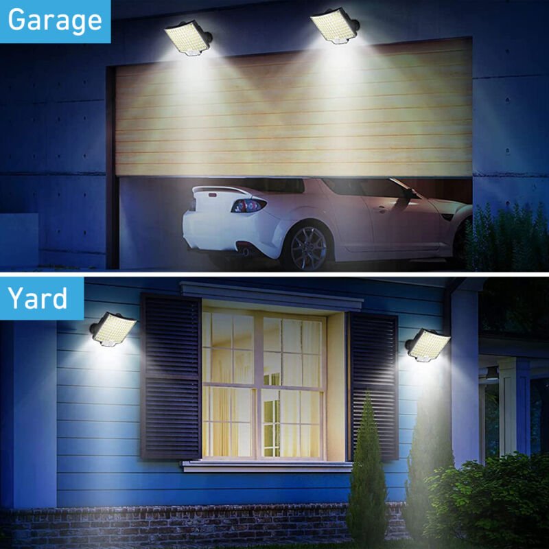 Solar Flood Light Motion Sensor Security Garden Garage Flood Light - Direct On Sale
