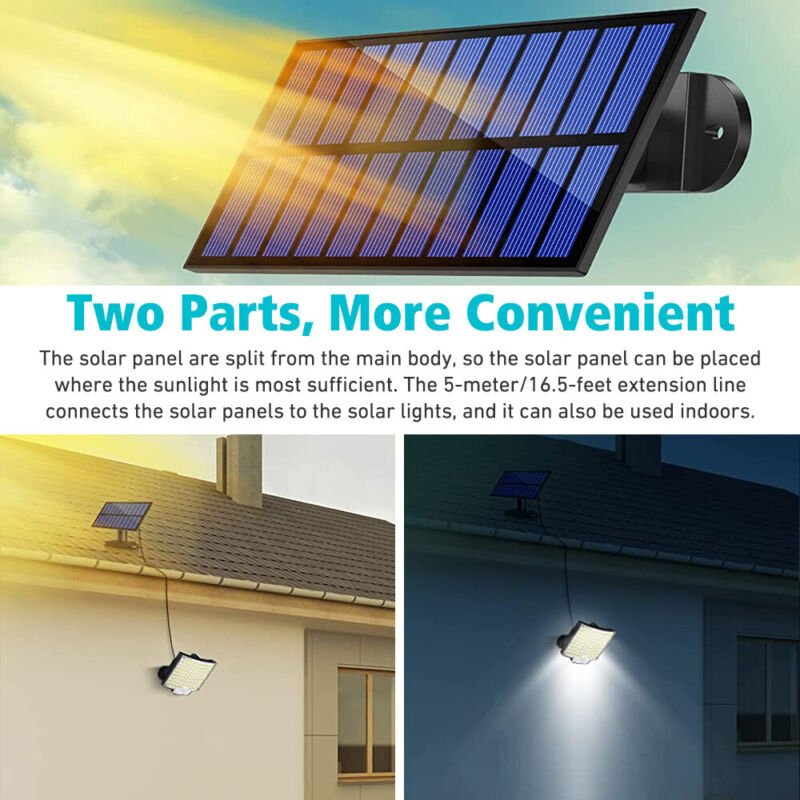 Solar Flood Light Motion Sensor Security Garden Garage Flood Light - Direct On Sale