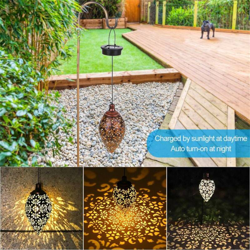 Solar LED Morrocan Lantern Light Hanging Lamp for Garden Outdoor - Direct On Sale