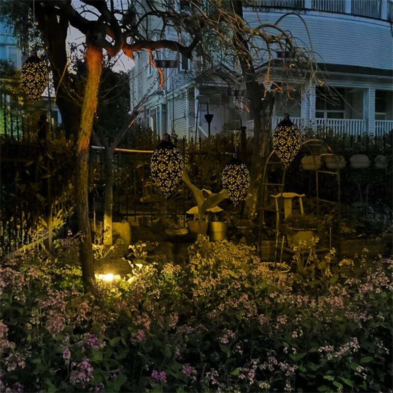 Solar LED Morrocan Lantern Light Hanging Lamp for Garden Outdoor - Direct On Sale