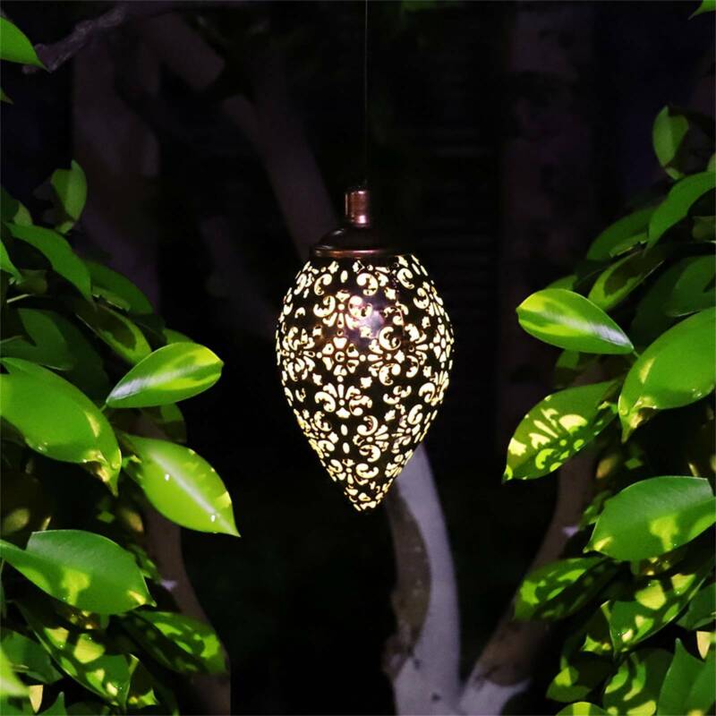 Solar LED Morrocan Lantern Light Hanging Lamp for Garden Outdoor - Direct On Sale