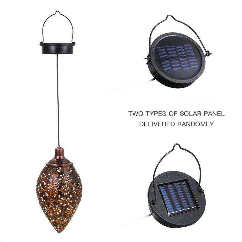 Solar LED Morrocan Lantern Light Hanging Lamp for Garden Outdoor - Direct On Sale