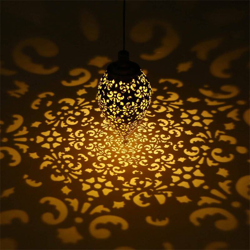 Solar LED Morrocan Lantern Light Hanging Lamp for Garden Outdoor - Direct On Sale