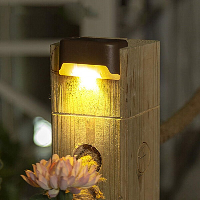 Solar LED Motion Sensor Outdoor Path Patio Pathway Stairs Step Fence Light - Direct On Sale