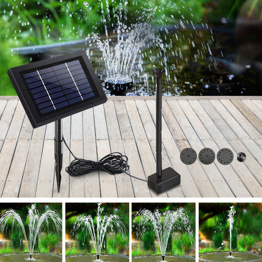 Solar Pond Pump Water Fountain Outdoor Powered Submersible Filter 4FT - Direct On Sale