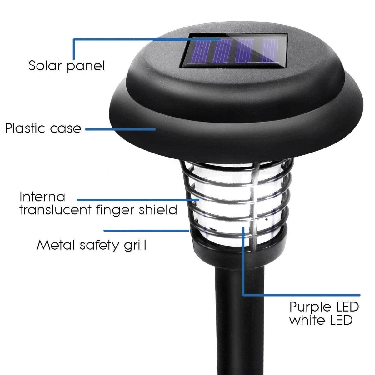 Solar Power LED Light Mosquito Insect Zapper - Direct On Sale