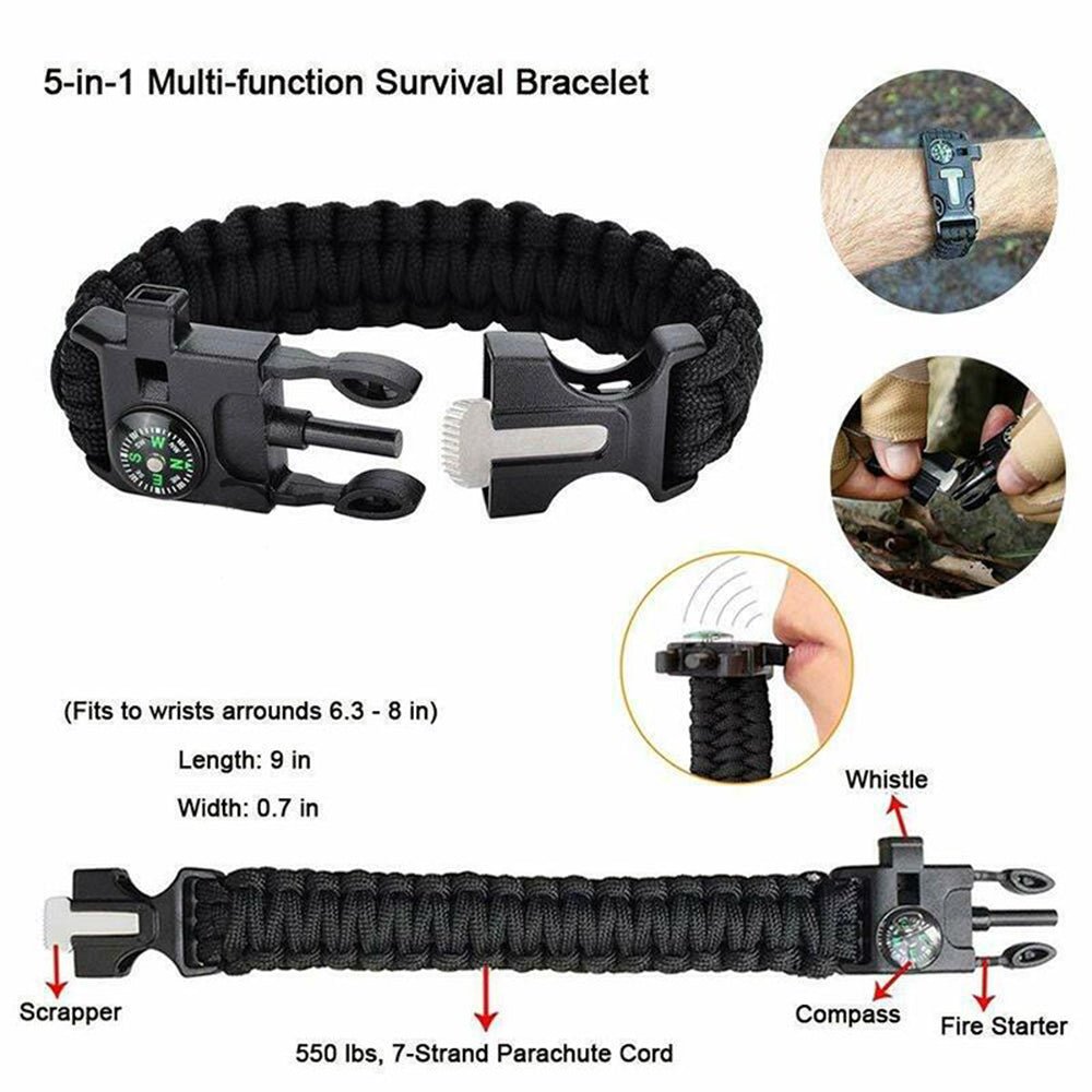 Tactical Emergency Survival Kit Outdoor Sports Hiking Camping SOS Tool Equipment - Direct On Sale