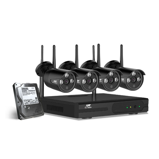 UL - Tech CCTV Wireless Security System 2TB 8CH NVR 1080P 4 Camera Sets - Direct On Sale