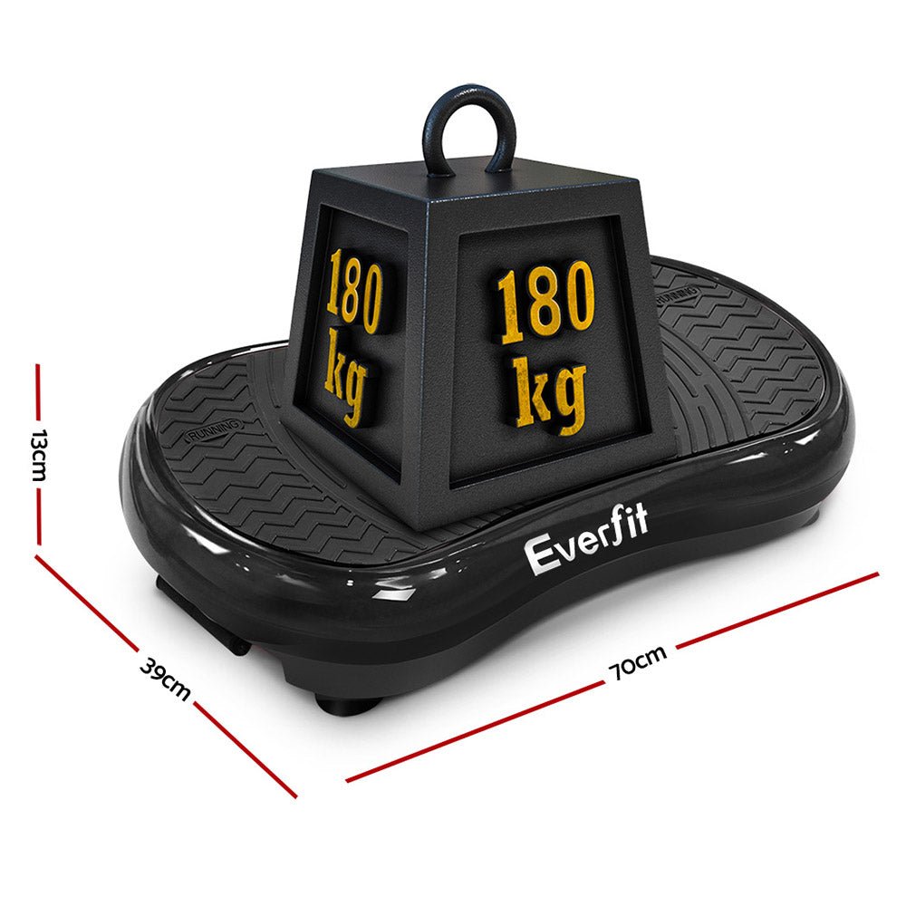 Vibration Exercise Machine Plate Platform Body Shaper Home Gym Fitness Black - Direct On Sale