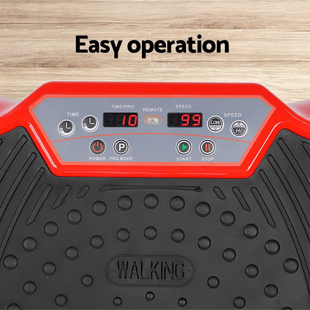 Vibration Exercise Machine Plate Platform Body Shaper Home Gym Fitness Red - Direct On Sale