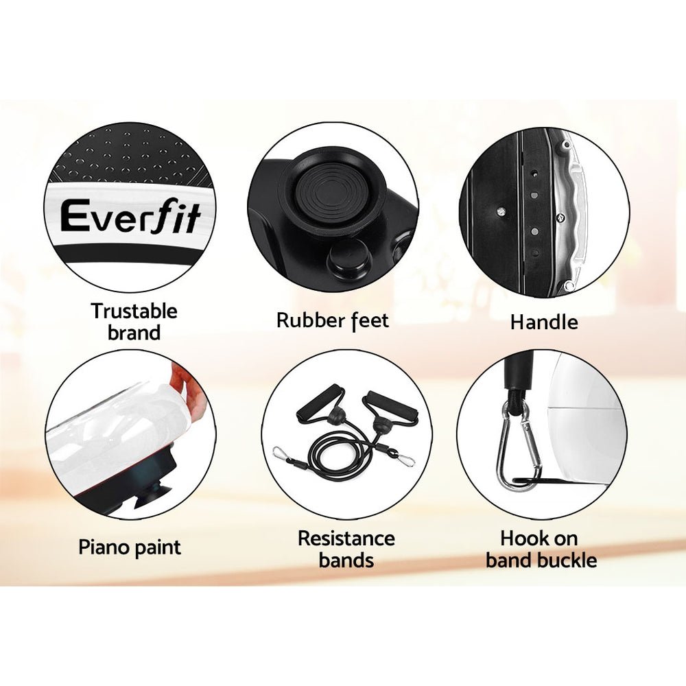 Vibration Exercise Machine Plate Platform Body Shaper Home Gym Fitness White - Direct On Sale