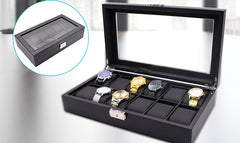 12 Grids Carbon Fiber Watch Gift Box