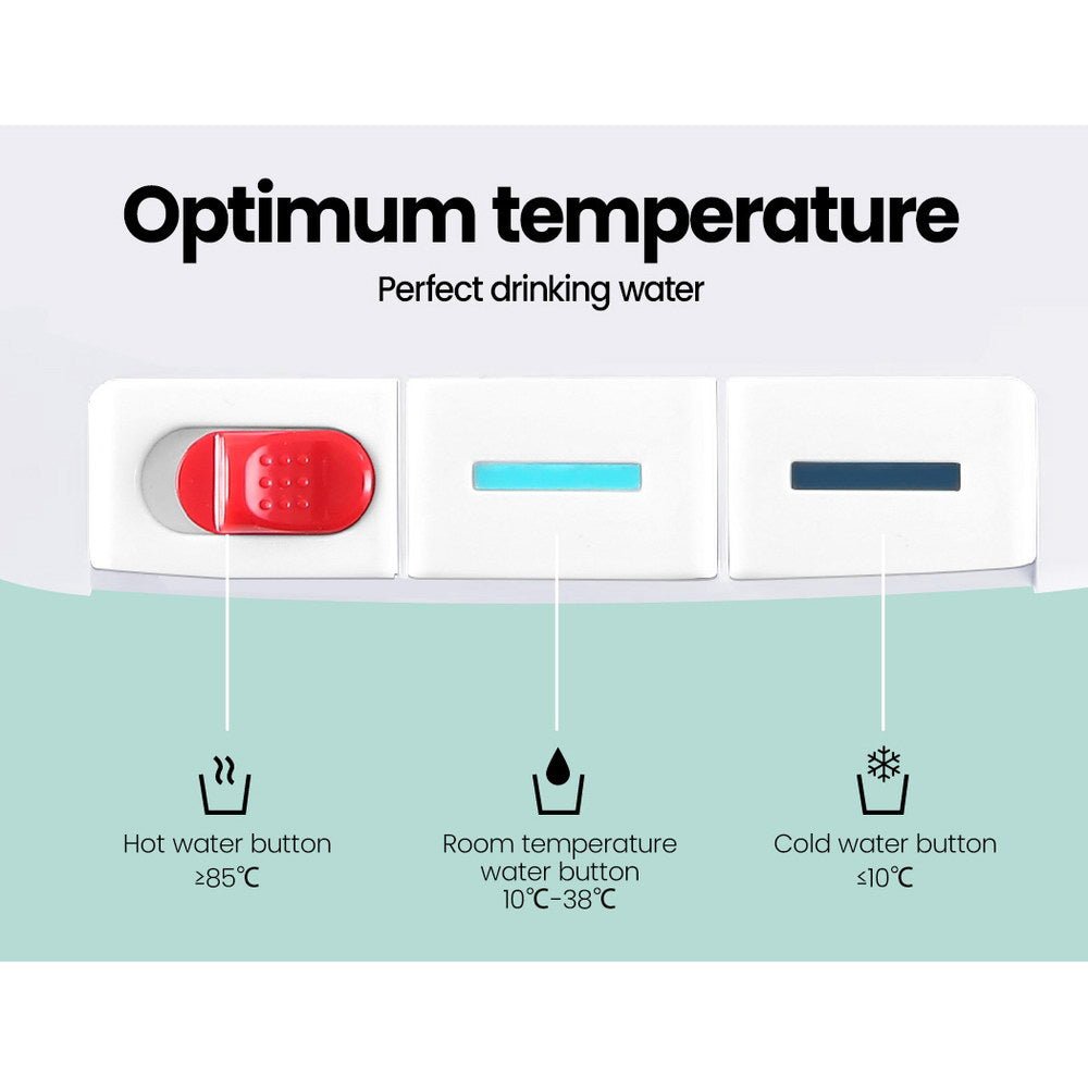 Water Dispenser 20L Cooler Hot Cold Taps Purifier Stand 20L Cabinet White - Direct On Sale