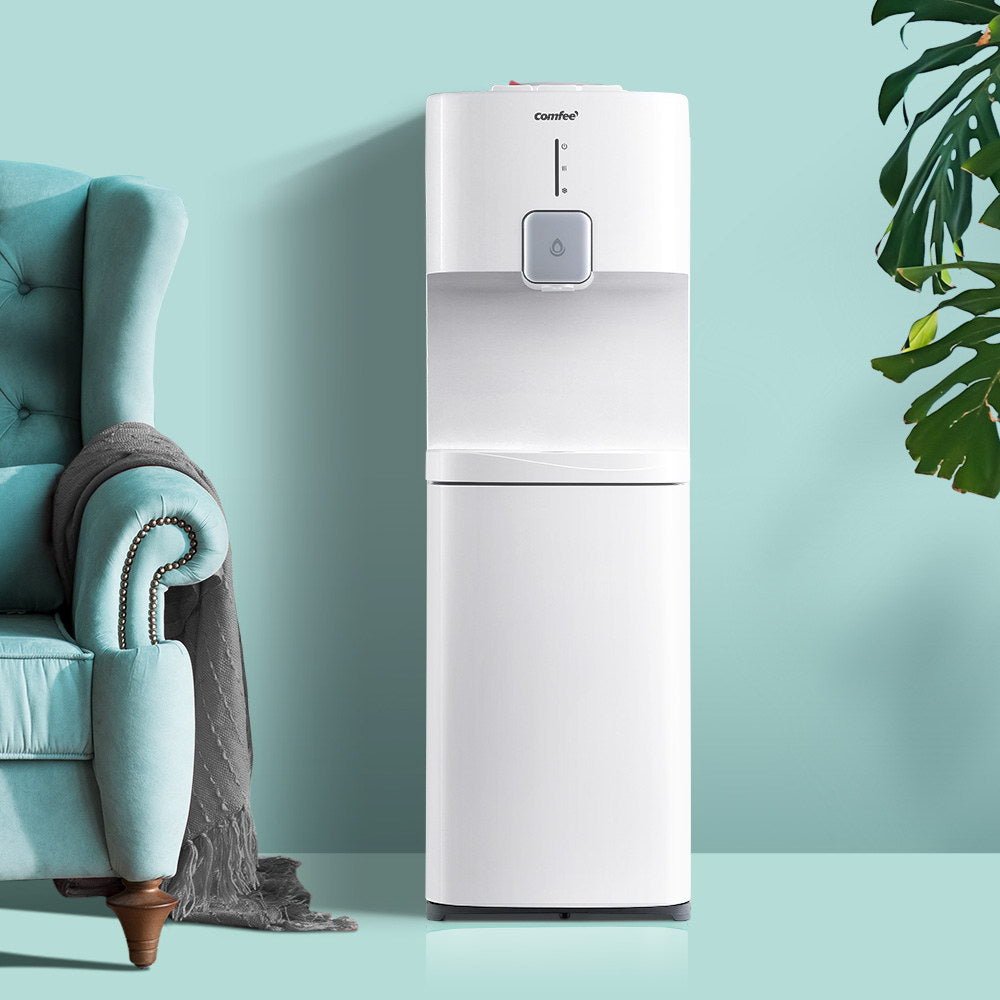 Water Dispenser 20L Cooler Hot Cold Taps Purifier Stand 20L Cabinet White - Direct On Sale