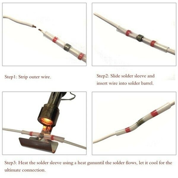Waterproof Solder Sleeve Tubes Heat Shrink Seal Wire Butt Splice Connector Tube - Direct On Sale
