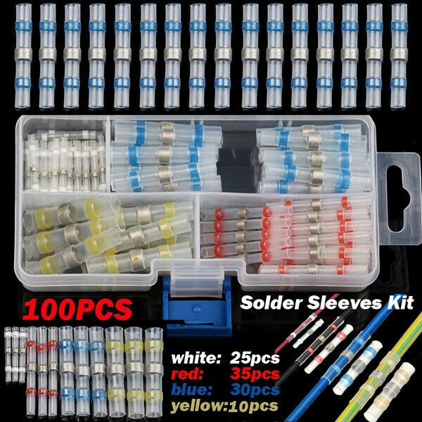 Waterproof Solder Sleeve Tubes Heat Shrink Seal Wire Butt Splice Connector Tube - Direct On Sale