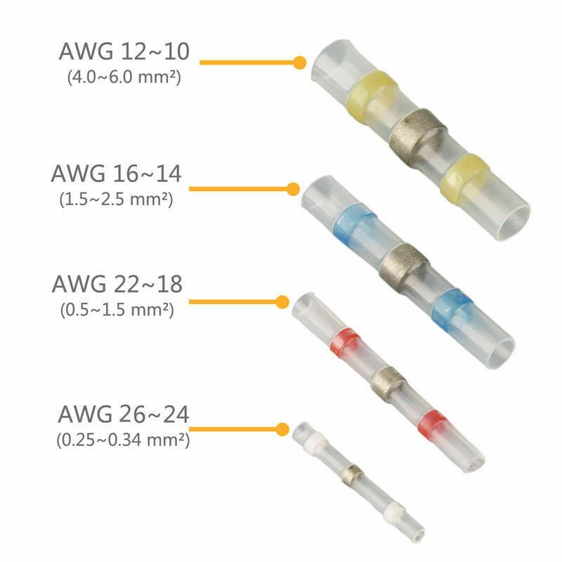 Waterproof Solder Sleeve Tubes Heat Shrink Seal Wire Butt Splice Connector Tube - Direct On Sale