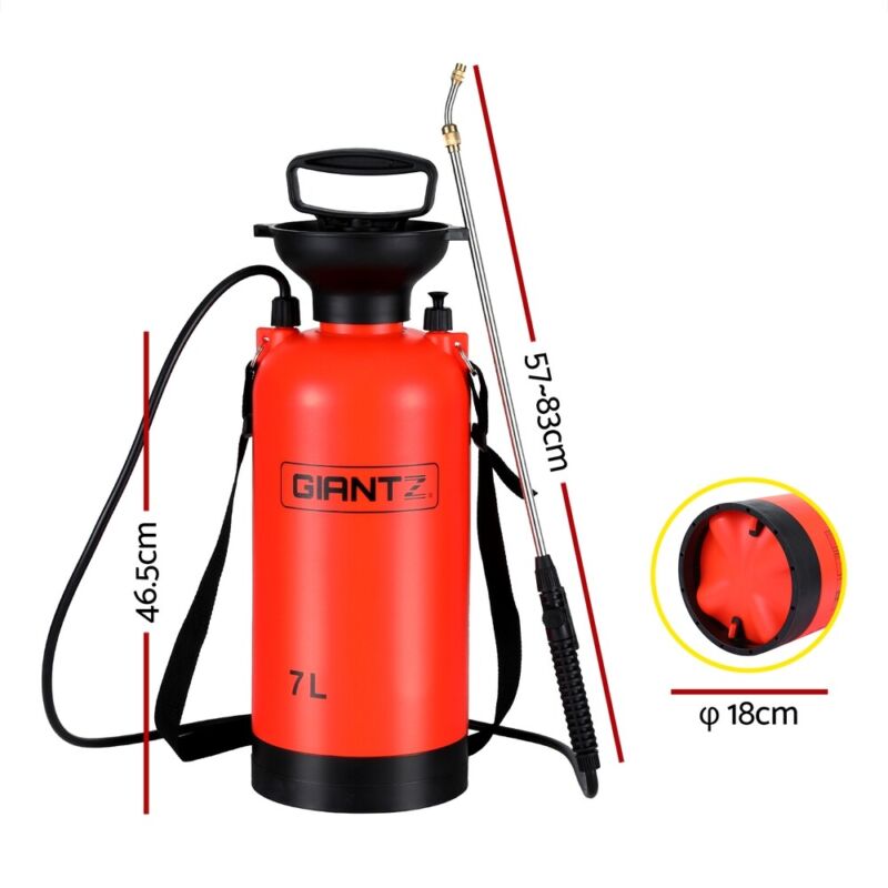 Weed Sprayer Pressure 7L Shoulder Pesticide Spray Bottle Farm Garden - Direct On Sale