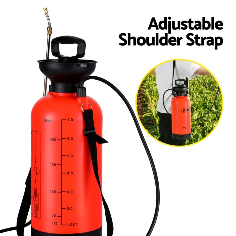 Weed Sprayer Pressure 7L Shoulder Pesticide Spray Bottle Farm Garden - Direct On Sale