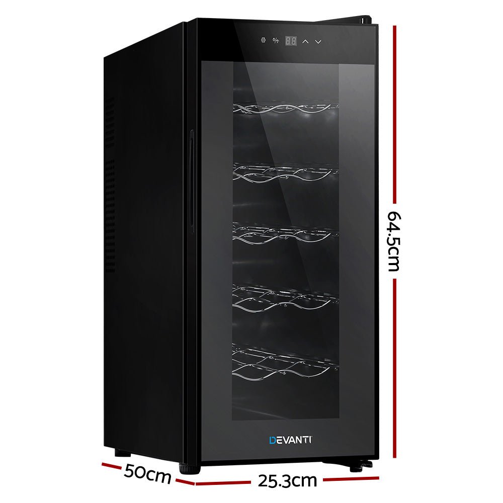 Wine Cooler 12 Bottle Thermoelectric Fridge Storage Chiller - Direct On Sale