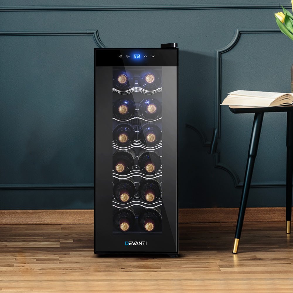 Wine Cooler 12 Bottle Thermoelectric Fridge Storage Chiller - Direct On Sale