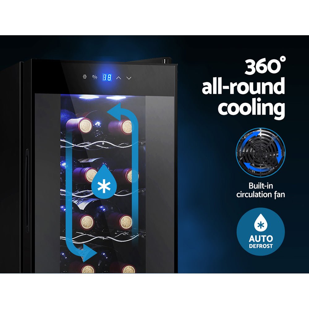 Wine Cooler 12 Bottle Thermoelectric Fridge Storage Chiller - Direct On Sale