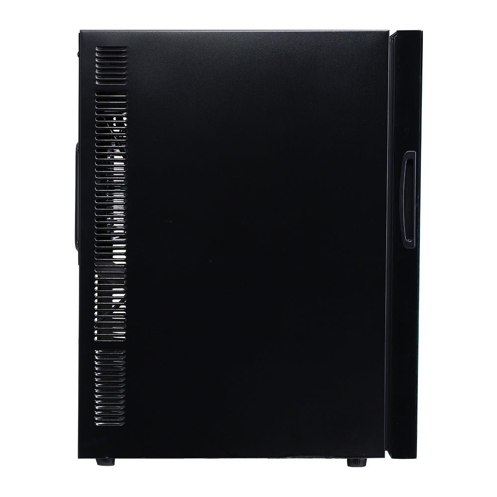 Wine Cooler 28 Bottles Glass Door Beverage Cooler Thermoelectric Fridge Black - Direct On Sale