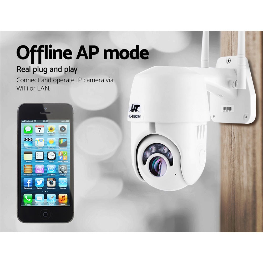 Wireless IP Camera Outdoor CCTV Security System HD 1080P WIFI PTZ 2MP - Direct On Sale