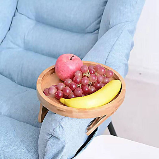 Wooden Sofa Foldable Tray Clip - on Sofa Armrest Tray Coffee Drink Snacks Holder - Direct On Sale
