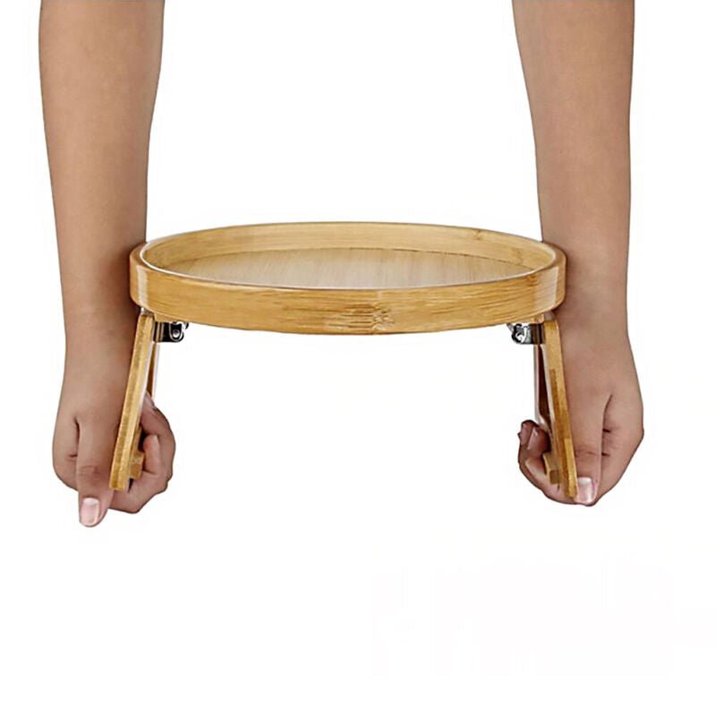 Wooden Sofa Foldable Tray Clip - on Sofa Armrest Tray Coffee Drink Snacks Holder - Direct On Sale
