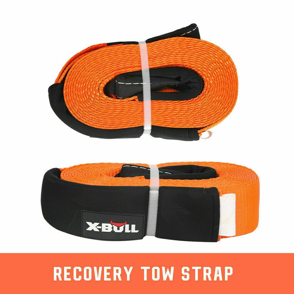 X - BULL Winch Recovery Kit 11PCS 4WD 4x4 Pack Off Road Snatch Strap Essential - Direct On Sale